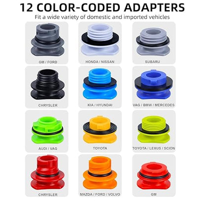 STONESTAR Engine Oil Funnel Kit, 18-Piece No Spill Oil Funnel Set with 12 Adapters, 1.59QT, Hands-Free, Magnetic Storage, for Oil Change, Fits GM Ford BMW Audi Toyota Honda