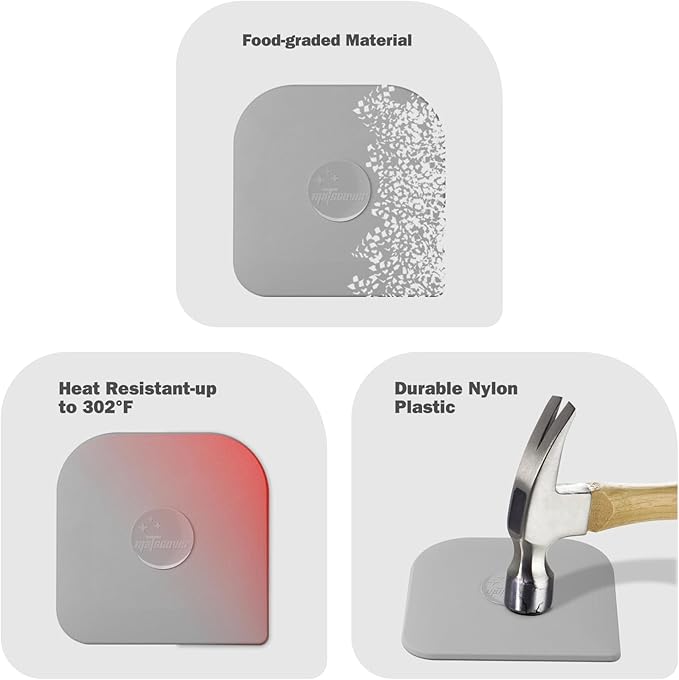 Pan Scraper, 10 Pcs Pot Scraper Plastic, Pot Scraper Non Scratch for Cast Iron, Pot and Pan Cleaning, Sturdy Scraper Kitchen Tool, Grey - Image 5