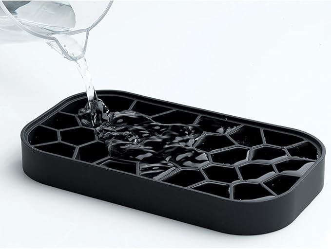 Lékué Ice Box | Black | Ice Cube Tray For Freezer With Lid & Bin | Made With 100 Percent Platinum Silicone | Elegant And Retro Style Ice Cubes | For Cocktails, Ice Tea & Coffee And More | - Image 2
