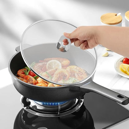 Splatter Screen for Frying Pan, 3 Pack (13/11.5/10 in) Stainless Steel Extra-Fine Mesh Grease Splatter Guard with Fold-Flat Knob, Dishwasher Safe - Image 3