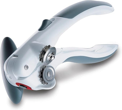 Zyliss Lock N' Lift Can Opener with Lid Lifter Magnet - Manual Opener with Locking Mechanism - Easy-to-Turn - Magnetic Can Opener - White/Gray by Zyliss