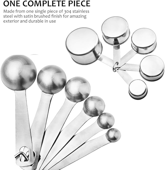 Accmor 11 Piece Stainless Steel Measuring Spoons Cups Set, Premium Stackable Tablespoons Measuring Set for Gift Dry Liquid Ingredients Cooking Baking - Image 6