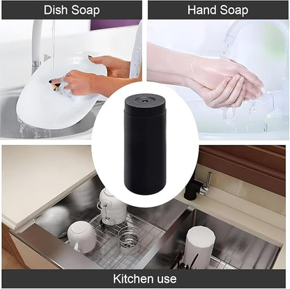 Silicone Dish Soap Dispenser, 8 Oz Refillable Squeeze Bottle, Leakproof for Kitchen Sink, Black - Image 7