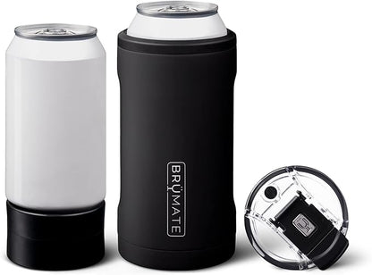 BrüMate Hopsulator Trio 3-in-1 Insulated Can Cooler for 12oz / 16oz Cans + 100% Leak Proof Tumbler with Lid | Insulated for Beer, Soda, and Energy Drinks