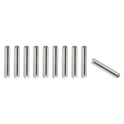 PATIKIL Slotted Spring Pin, 10 Pcs 5/16" x 2" (8.4mm x 50mm) 304 Stainless Steel Split Roll Pins Spring Dowel for Home Improvement Automotive Machine Repair, Silver
