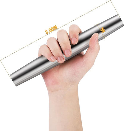 Rolling pin, Smooth Stainless Steel Rolling Pin, Rolling Pin for Baking Fondant, Pizza, Pie, Pastry, Pasta, Dough, Cookies (8.86in) - Image 4