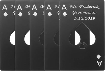 Personalized Custom Bottle Opener, Yoption Stainless Steel Credit Card Size Beer Bottle Opener Cap for Wedding Party Groomsmen Bridesmaid Gifts - Image 5