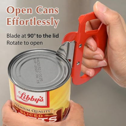 GANGY 2 in 1 Can Opener and Bottle Opener Made in Japan Steel Body with Stainless Steel Blade Compact Easy to Use Kitchen Tool (#100 Small)