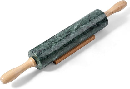 Koville Indian Green Marble Rolling Pin, Non-Stick Stone Dough Roller, 18 Inch Rolling Pin for Baking,Pasta, Dumpling, Ravioli, Fondant,Pie Crust, Kitchen Baking Pastry Tools, Kitchen Essential - Image 7