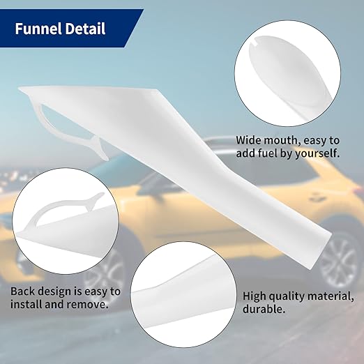 Fuel Filler Funnel for Ford Focus F150 Mercury Lincoln, Replacement Part# 8U5Z-17B068-B 8U5A-17B068-AD Ford Fuel Tank Filler Tube Neck Sleeve