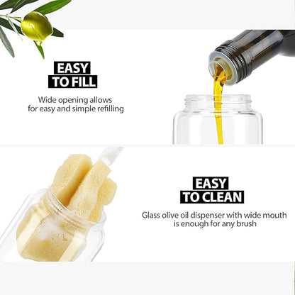 Aelga Gold Oil Dispenser - Gold Kitchen Accessories-Oil Dispenser Bottle for Kitchen with Stainless Steel Spout - Image 3