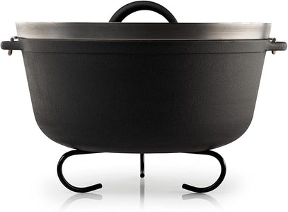 GSI Outdoors Guidecast 7qt Dutch Oven | Cast Iron Dutch Oven for Camping, Cabin and Home Kitchen