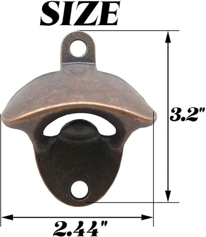 RONYOUNG 12PCS Wall Mounted Bottle Opener Vintage Beer Bottle Opener Suitable for Bars KTV Hotels Homes (Red Bronze) - Image 2
