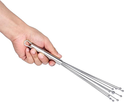 Restaurantware 12.5 in Stainless Steel Ball Whisk - 24 Pack - German Standard Egg Beater with Ergonomic Handle, Dishwasher Safe - Manual Mixer Cooking Whisk for Baking, Stirring, Sauces, Beating - Image 12