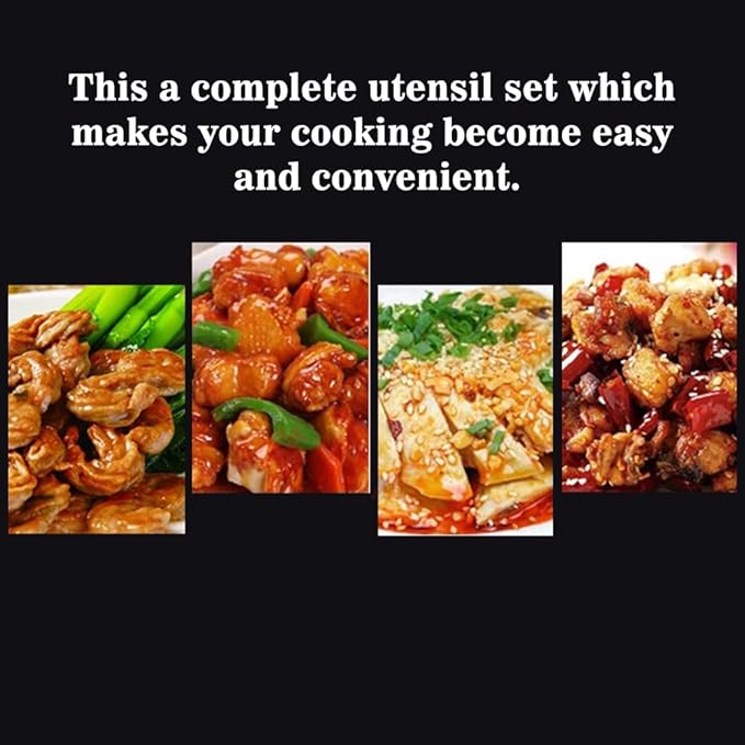 5 PCS Cooking Utensils Set Stainless Steel Kitchen Utensils Gadgets Resistant Cooking Tools Includes Slotted Spoon, Slotted Spatula, Large Spoon, Soup, Spatula(Sliver) - Image 8
