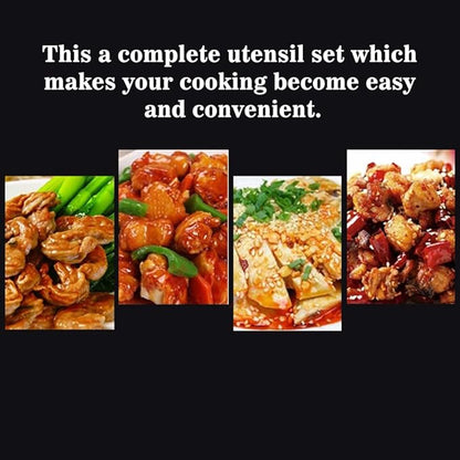 5 PCS Cooking Utensils Set Stainless Steel Kitchen Utensils Gadgets Resistant Cooking Tools Includes Slotted Spoon, Slotted Spatula, Large Spoon, Soup, Spatula(Sliver) - Image 8