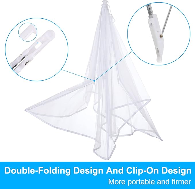 Anpro Food Covers for Outdoors (2 Extra Large with Polyester), Pop-Up Mesh Food Tents, Collapsible Reusable Bug-Proof Nets for Picnics, BBQs & Camping, Stainless Steel Frame - Image 4