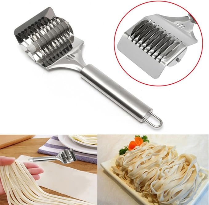 16x7x3.1cm High Grade Stainless Steel Noodle Lattice Roller Docker Dough Cutter Pasta Spaghetti Maker for Kitchen Cooking Tools - Image 6