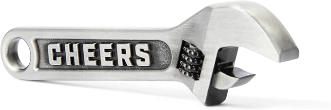 Wrench Bottle Opener Keychain for Men – Funny Wrench-Shaped Metal Key Chain for Mechanic & Handyman – Novelty Gift for Father's Day, Christmas Stocking Stuffer, Birthday, Groomsmen – 3.65" x 1.93"