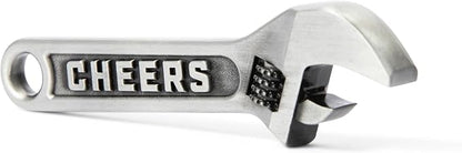 Wrench Bottle Opener Keychain for Men – Funny Wrench-Shaped Metal Key Chain for Mechanic & Handyman – Novelty Gift for Father's Day, Christmas Stocking Stuffer, Birthday, Groomsmen – 3.65" x 1.93"