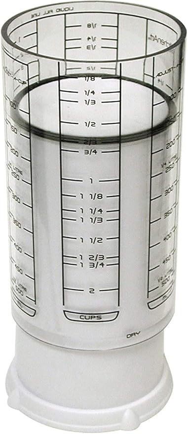 KitchenArt 23401 2 Cup Adjust-A-Cup, Plastic, White by KitchenArt