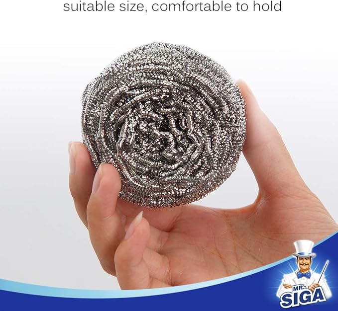 MR.SIGA Stainless Steel Scourer, Pack of 6, 30g - Image 7