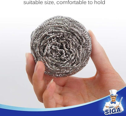 MR.SIGA Stainless Steel Scourer, Pack of 6, 30g - Image 7