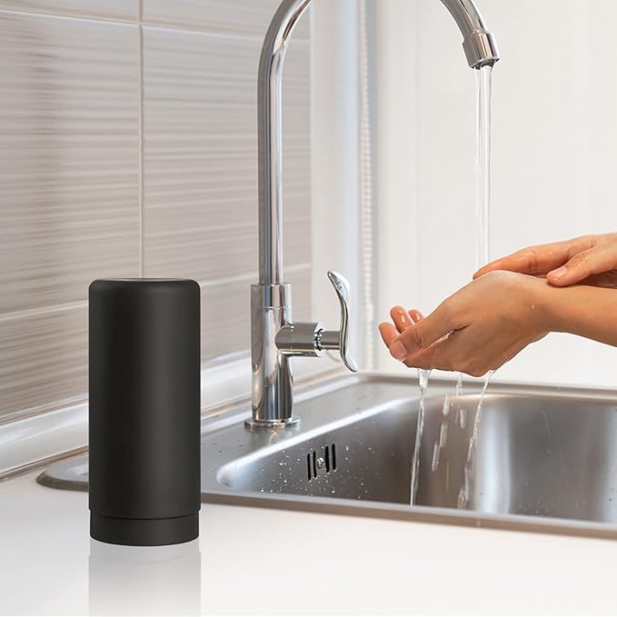 ElmRidge Dish Soap Silicone Dispenser for Kitchen Sink,Squeeze Washing Up Liquid and Hand Soap,Round refillable Silicone Bottles,Easy to Fill and to use, 8.5 oz,Black 2.4 x 2.4 x 5.5 inches (Black) - Image 8