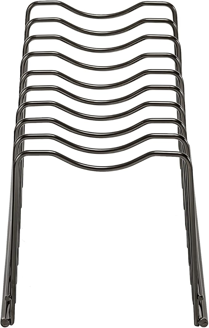 Pot Lid Organizer, Stainless Steel Pot Lid Storage Rack Holder, Cutting Board, Bakeware, Pots & Pans, Serving Trays, Reusable Containers in Cabinet Pantry on Countertop(Satin Nickel, 2) - Image 9