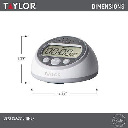 Taylor Digital Timer Counts Up and Down for School, Learning, Projects, and Kitchen Tasks, Super Loud Digital Timer, Gray - Image 3