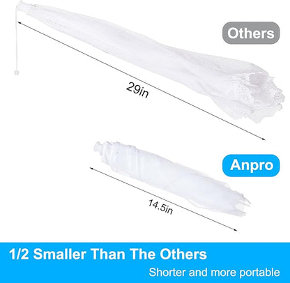 Anpro Food Covers for Outdoors (2 Extra Large with Polyester), Pop-Up Mesh Food Tents, Collapsible Reusable Bug-Proof Nets for Picnics, BBQs & Camping, Stainless Steel Frame - Image 5