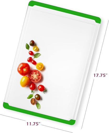 Large Cutting Board for Kitchen - Dishwasher Safe Plastic Chopping Board with Non-Slip Grip, Deep Juice Groove & Easy-Grip Handles - Thick Durable Cutting Board for Meat, Vegetables & Meal Prep - Image 2