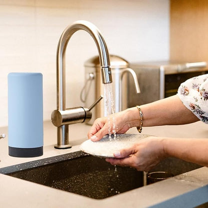 Dish Soap Dish Dispenser, Silicone Squeeze Washing Up Liquid and Hand Soap Refillable Bottles, 240ml Refillable Dishwashing Liquid Dispensing(Color:Blue)
