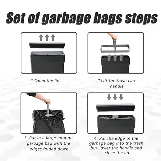 BestOffice 13 Gallon Trash Can Automatic Kitchen Trash Can Touch Free High-Capacity Garbage Can with Lid for Bedroom Bathroom Home Office 50 Liter (Black, 1) (1, Black) - Image 5