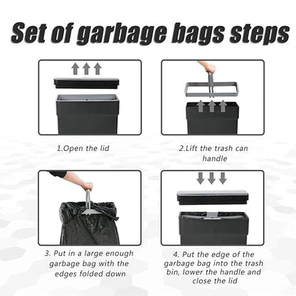 BestOffice 13 Gallon Trash Can Automatic Kitchen Trash Can Touch Free High-Capacity Garbage Can with Lid for Bedroom Bathroom Home Office 50 Liter (Black, 1) (1, Black) - Image 5