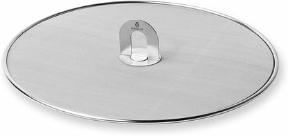 Homestia Splatter Screen for Kitchen, Stainless Steel Fine Mesh Splatter Screen for Frying Pan, 8" Grease Splatter Guard with Fold Flat Knob by Homestia