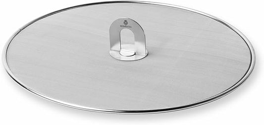 Homestia Splatter Screen for Kitchen, Stainless Steel Fine Mesh Splatter Screen for Frying Pan, 8" Grease Splatter Guard with Fold Flat Knob by Homestia