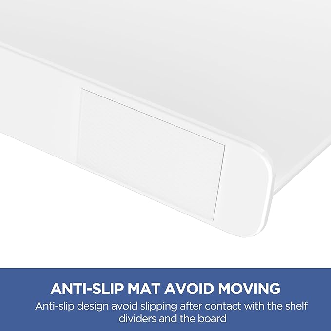 HBlife 6 Pcs White Acrylic Shelf Dividers, Vertical Purse Organizer for Closet Perfect for Sweater, Shirts, Handbags in Bedroom and Kitchen, Closet Separators for Organization Cabinet - Image 5