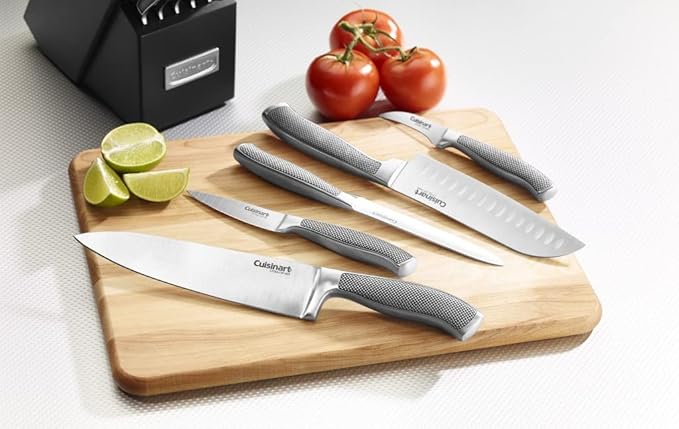CUISINART Block Knife Set, 15pc Cutlery Knife Set with Steel Blades for Precise Cutting , Lightweight, Stainless Steel, Durable & Dishwasher Safe,C77SS-15P - Image 5