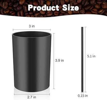 200 Pcs Black Coffee Stirrer and Holder Set Coffee Stir Sticks Coffee Stirrers Plastic Coffee Stir Stick Holder Black for Mixing Coffee Milk Cocktail Drinks Coffee Home Kitchen Party Supplies - Image 2