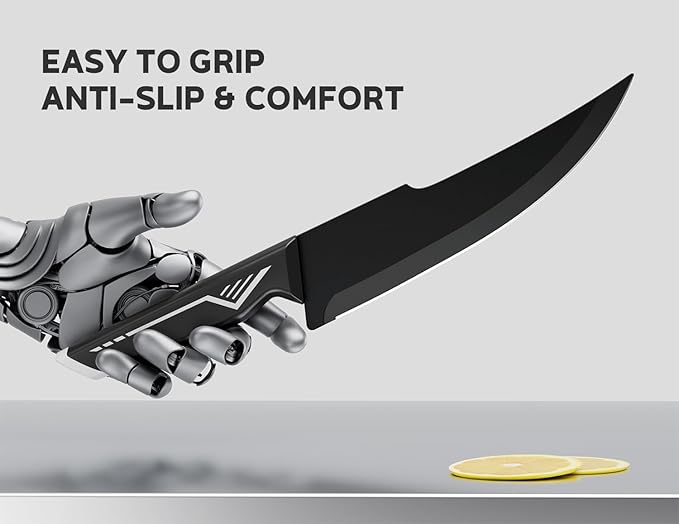 Knife Set - 15 PCS Kitchen Knife Set with Built-in Knife Sharpener Block - Stainless Steel Knife Block Set - Dishwasher Safe, Elegant Box for Men Women, Mothers Day, White - Image 6
