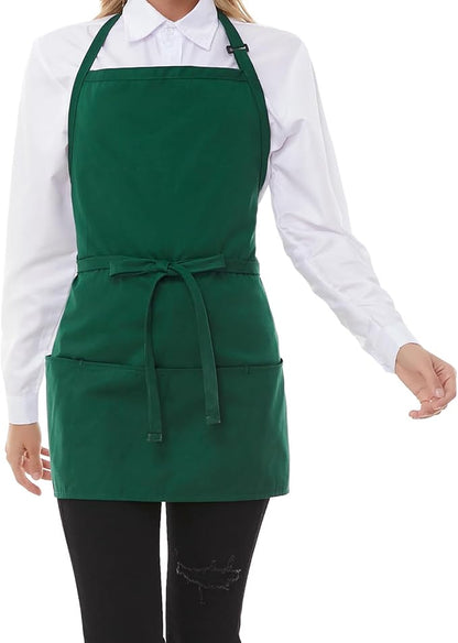Aprons for Women with 3 Pockets, Server Apron, Aprons for Cooking, Chef Apron, Comfortable Material Adjustable
