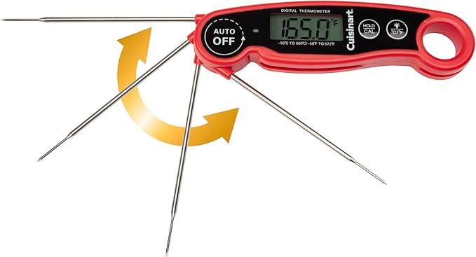 Cuisinart LCD Digital Instant Read Thermometer, Water Resistant Meat Thermometer for Home & Grill, Digital Grill Thermometer with Calibration & Backlight, Home Gadget, BBQ, Smoker, Oil Fry & Candy - Image 6