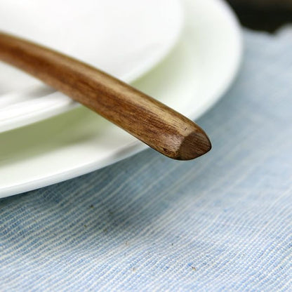 AOOSY Spoons, Wooden Spoons for Eating, 6 Pieces Japanese Natural Soup Spoons Wooden Spoon for Cooking Mixing Stirring Honey Tea Soda Dessert Coconut Bowl Nonstick Pots Kitchen - Image 5