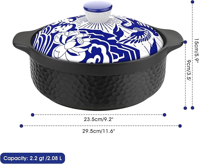 Heavy Duty Claypot - Replaces both a dutch oven and stock pot (2.2 Quart)