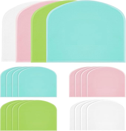 20 Pcs Plastic Dough Scraper, Sourdough Bread Baking Supplies, Multipurpose Flexible Dough Cutter Bowl Scraper Tool, Baking Bench Scraper Kitchen Tools for Cake Bread Pizza Pastry Icing Fondant by Unknown