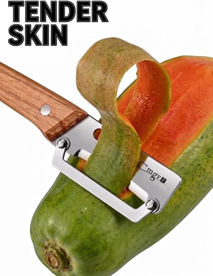 (Left-Hand Only),Vegetable Peeler,Nemesis of Bumpy Rough Root,Potato Peeler,Kitchen Sharp Stainless Steel Blade Veggie Gadgets for Fruit Apple Carrot Pumpkin Pineapple SugarCane Squash Papaya - Image 5