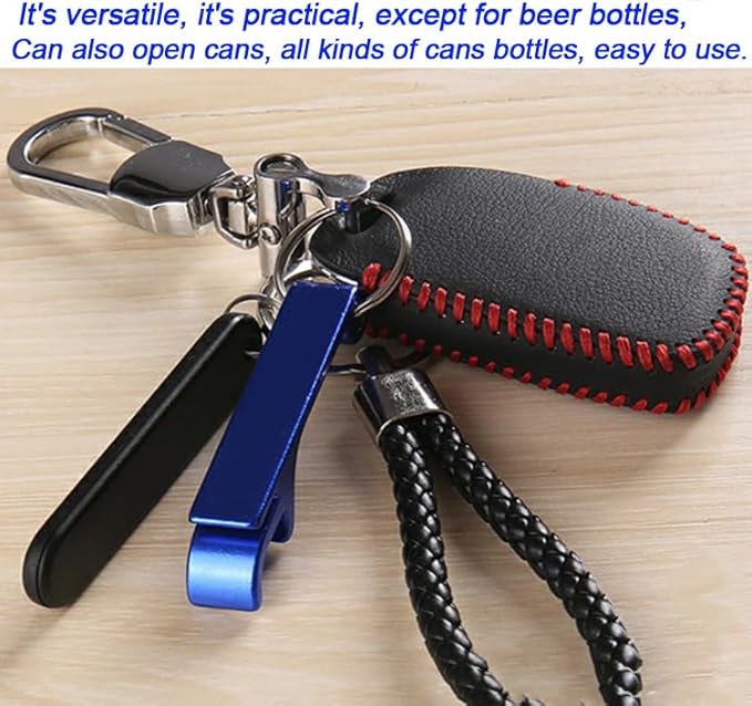 200 Pcs Bottle opener Keychain Bulk,Soda Beverage Beer Bottle Opener Keychain,Bottle Openers Aluminum Beer Bottle Opener Claw Beverage Keychain Ring for Kitchen,Wedding, Bar,Party(blue) - Image 5