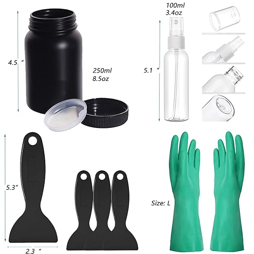 LCD 3D Printer Accessories Resin Tool Kit Includes Stainless Steel Funnel, Resin Filter, Silicone Pad, Photosensitive Resin Bottle, Basic Tools for SLA/DLP Printing
