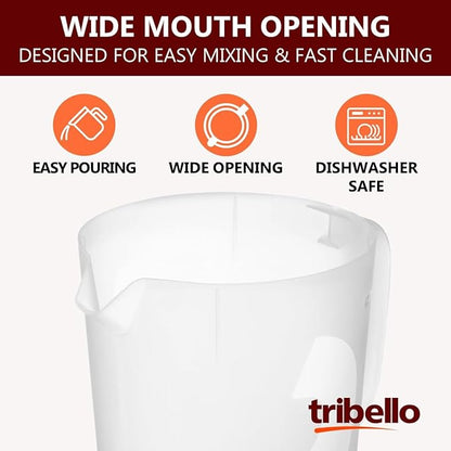 Tribello 1 Gallon Pitcher with Lid, Clear Plastic Water Pitcher with 3-Way Lid, Freezer/Dishwasher Safe, and BPA Free (1 Gallon) - Image 5